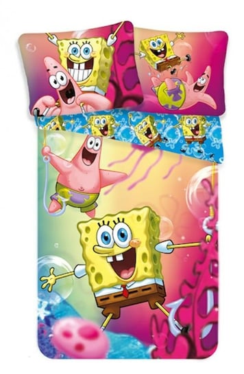 Pościel 140x200 Sponge Bob Kanciastoporty 0920 Patryk Rozgwiazda gąbka SpongeBob Jerry Fabrics