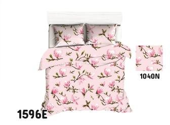Pościel 150x200 1596E różowa magnolia 1040N 1 poszewka 50x60 Inna marka