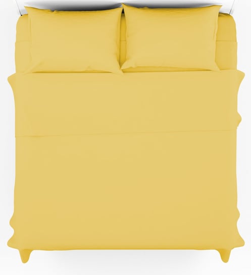 Pościel 160x200 Młodzieżowa Jednobarwna Żółta Żółć Zacisze Domu