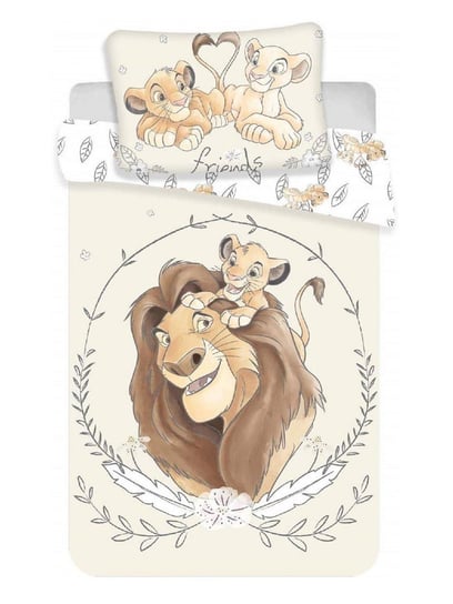 Pościel bawełniana 100x135 Król Lew Simba 2800 Lion King dziecięca do łóżeczka poszewka 40x60 Jerry Fabrics