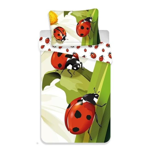Pościel bawełniana 140x200 Biedronka Biedronki Biedroneczki Ladybug 4973 poszewka 70x90 Jerry Fabrics