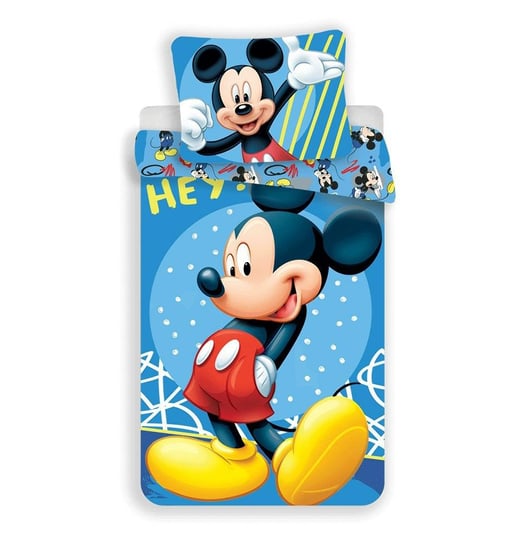 Pościel bawełniana 140x200 Myszka Miki 8927 Mickey Mouse niebieska poszewka 70x90 Jerry Fabrics