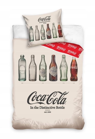 Pościel bawełniana, Carbotex, Coca-Cola, 160x200 cm Carbotex