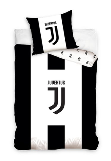 Pościel bawełniana CARBOTEX Juventus, czarna, 160x200 cm, 2-elementowa Carbotex