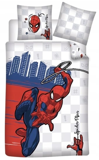 Pościel Bawełniana Chłopięca Marvel Spiderman 140 X 200Cm + 63 X 63 Cm Marvel