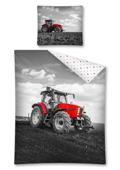Pościel bawełniana Detexpol, traktor, 160x200 cm, 2 elementy Detexpol