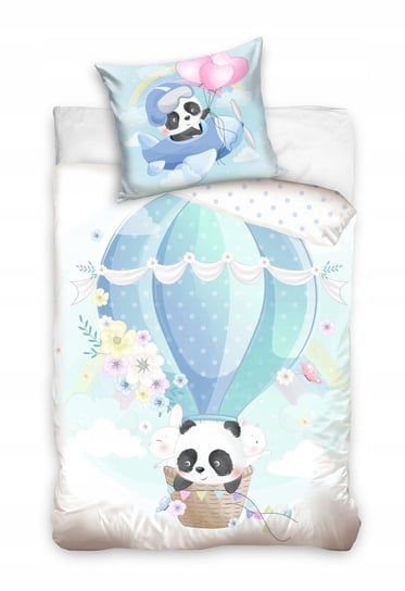 Pościel Bawełniana Dziecięca Panda Balon 140X200 cm Panda