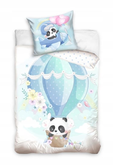 Pościel Bawełniana Dziecięca Panda Balon 160X200 Panda