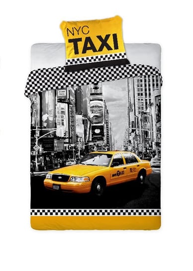 Pościel bawełniana Faro, taxi, 160x200 cm, 2 elementy Faro