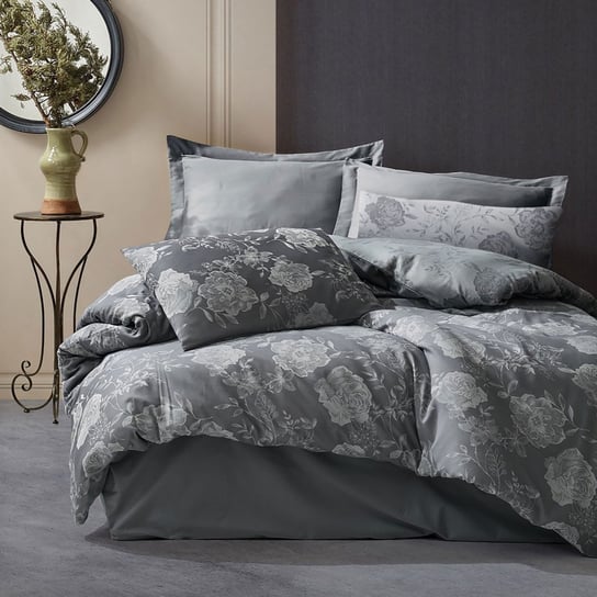 Pościel Bawełniana Flory Grey/160X200 Cottonlove Jacquard Darymex