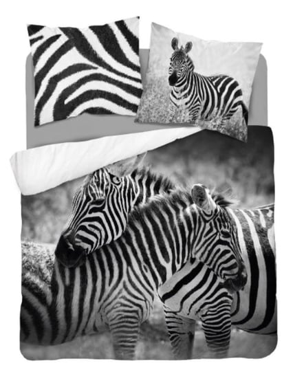 Pościel bawełniana, Zebra, 200x220 cm, 3 elementy Detexpol