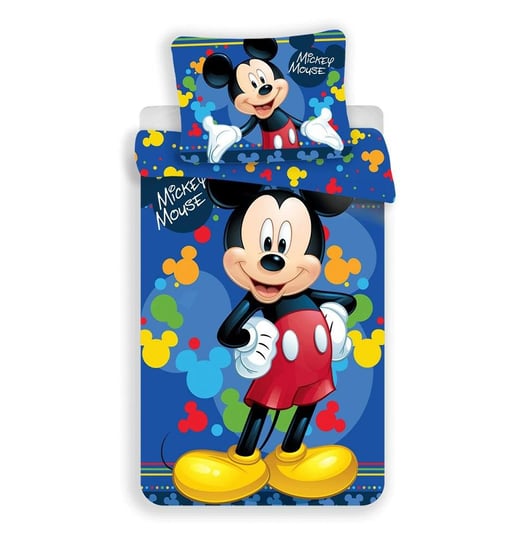 Pościel dziecięca 140x200 Myszka Miki Mickey 8392 niebieska poszewka 70x90 Jerry Fabrics