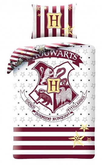 Pościel HALANTEX Harry Potter, biało-bordowa, 140x200 cm, 2-elementowa Mówisz i Masz