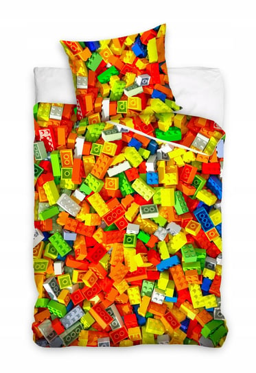Pościel Klocki Lego 140X200 Dla Chłopca Bawełna (Jasny Wzór ) Pościel Szpulka