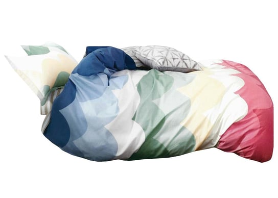 Pościel z bawełny satynowej, kolorowa różnokolorowa, 200x220 cm, 4-elementowa Mówisz i Masz
