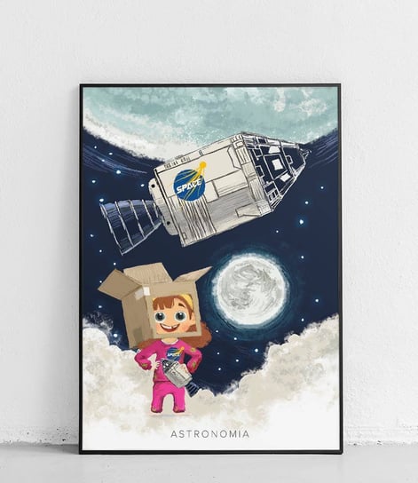 Poster Polytechnic, Astronautka - plakat dla dzieci Poster Polytechnic