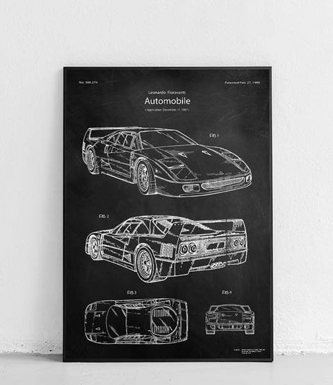 Poster Polytechnic, Ferrari F40 - plakat Poster Polytechnic