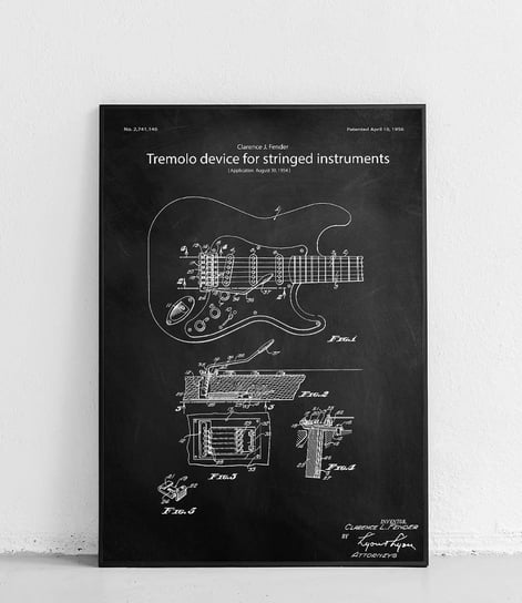 Poster Polytechnic, Gitara elektryczna Fender Stratocaster - plakat Poster Polytechnic