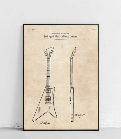 Poster Polytechnic, Gitara elektryczna Gibson Moderne - plakat Poster Polytechnic