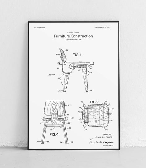 Poster Polytechnic, Krzesło Eames - plakat Poster Polytechnic