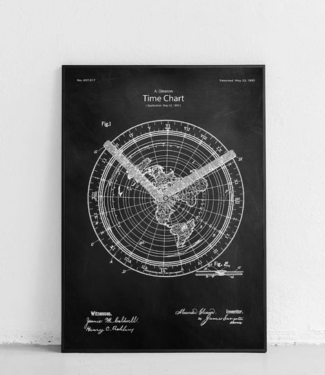 Poster Polytechnic, Mapa Płaskiej Ziemi - plakat Poster Polytechnic