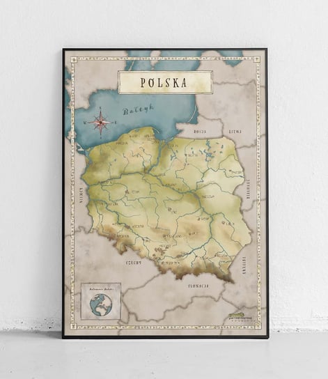 Poster Polytechnic, Mapa Polski dla dzieci - plakat Poster Polytechnic