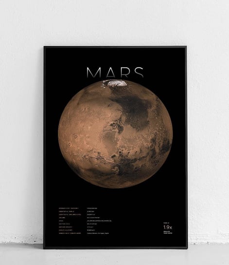 Poster Polytechnic, Mars - Planety Układu Słonecznego v2 - plakat Poster Polytechnic