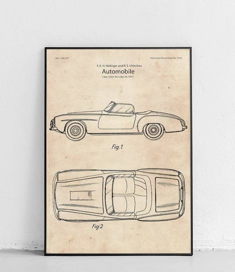 Poster Polytechnic, Mercedes 190 SL - plakat Poster Polytechnic