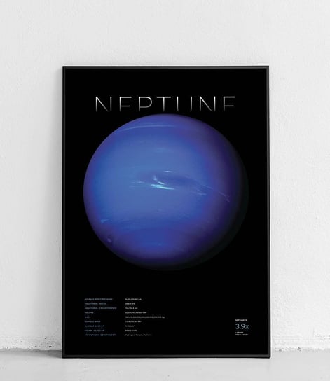 Poster Polytechnic, Neptun - Planety Układu Słonecznego v2 - plakat Poster Polytechnic
