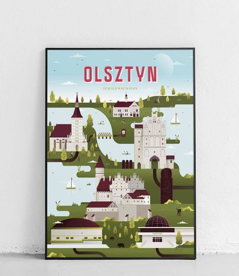 Poster Polytechnic, Olsztyn - Plakat Miasta - zielony Poster Polytechnic