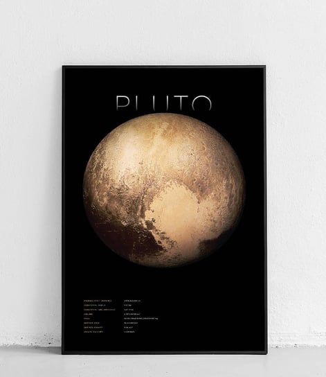 Poster Polytechnic, Pluton - Planety Układu Słonecznego v2 - plakat Poster Polytechnic