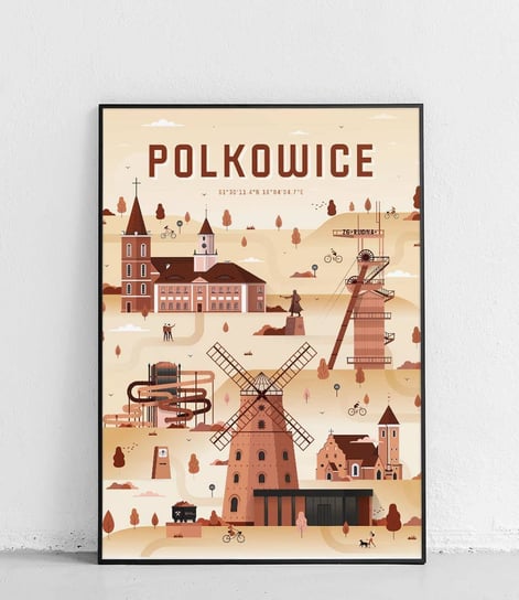 Poster Polytechnic, Polkowice - Plakat Miasta - ceglasty Poster Polytechnic