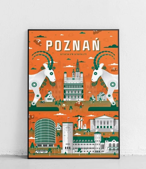 Poster Polytechnic, Poznań - Plakat Miasta - pomarańczowy Poster Polytechnic