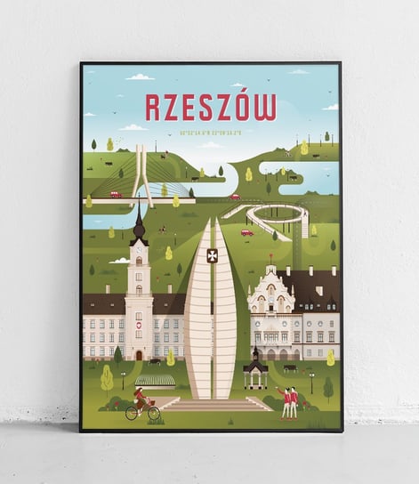 Poster Polytechnic, Rzeszów - Plakat Miasta - zielony Poster Polytechnic