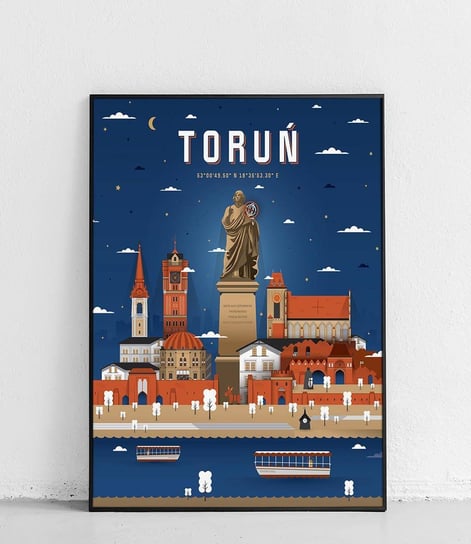 Poster Polytechnic, Toruń - Plakat Miasta - ciemnoniebieski Poster Polytechnic