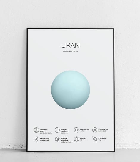 Poster Polytechnic, Uran 2 - Planety Układu Słonecznego - plakat Poster Polytechnic