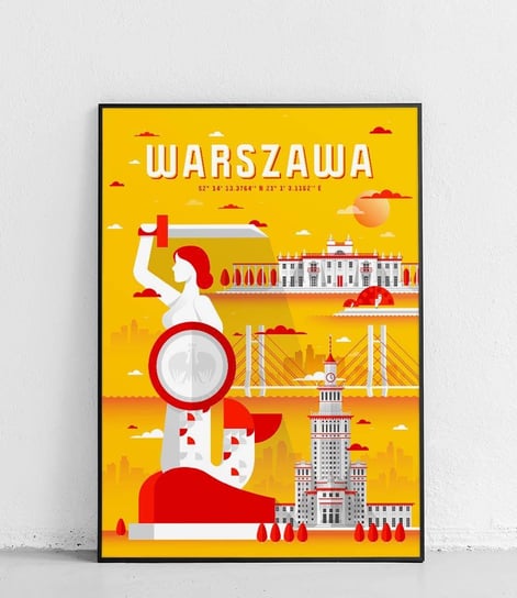 Poster Polytechnic, Warszawa - Plakat Miasta - żółty Poster Polytechnic