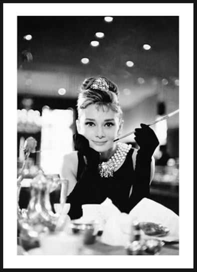Poster Story, Plakat, Audrey Hepburn Śniadanie u Tiffany'ego, wymiary 21 x 30 cm posterstory.pl
