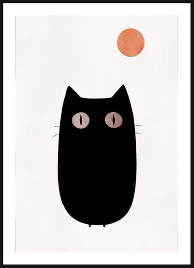 Poster Story, Plakat, Czarny Kot,  wymiary 70 x 100 cm posterstory.pl