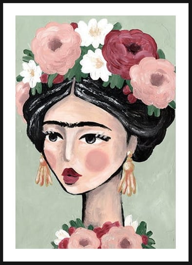 Poster Story, Plakat, Frida Kahlo, Szkic kolorowy, wymiary 21 x 30 cm posterstory.pl