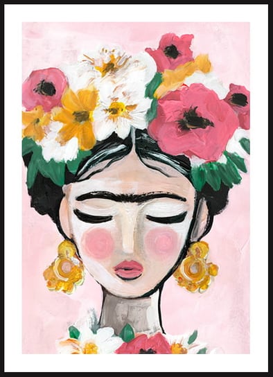 Poster Story, Plakat, Frida, Rysunek farbami, Kolor, wymiary 21 x 30 cm posterstory.pl