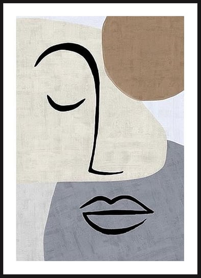 Poster Story, Plakat, Kobieta, Abstrakcyjne Kształty,  wymiary 70 x 100 cm posterstory.pl