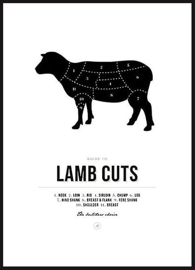 Poster Story, Plakat, Lamb Cuts, wymiary 21 x 30 cm posterstory.pl