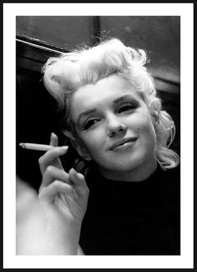 Poster Story, Plakat, Marilyn Monroe z Papierosem, wymiary 30 x 42 cm posterstory.pl