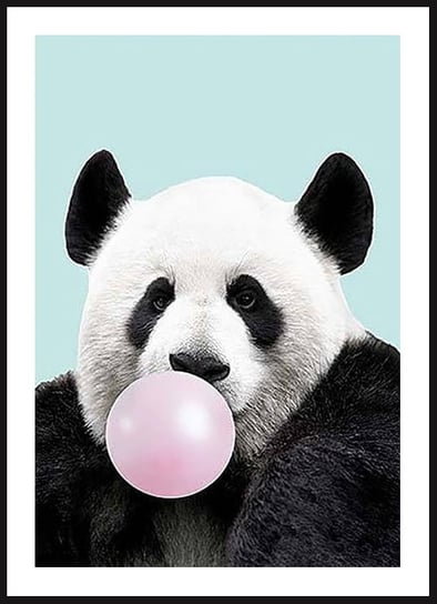 Poster Story, Plakat, Panda z Balonem, wymiary 21 x 30 cm posterstory.pl