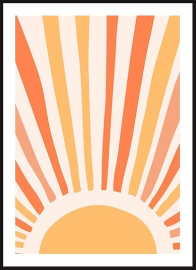 Poster Story, Plakat, Pomarańczowe Słońce, wymiary 30 x 42 cm posterstory.pl