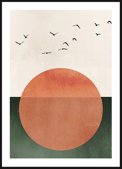 Poster Story, Plakat, Pomarańczowe Słońce,  wymiary 70 x 100 cm posterstory.pl