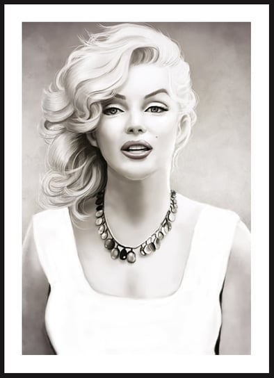 Poster Story, Plakat, Portrer Rysunkowy Marilyn Monroe, wymiary 21 x 30 cm posterstory.pl