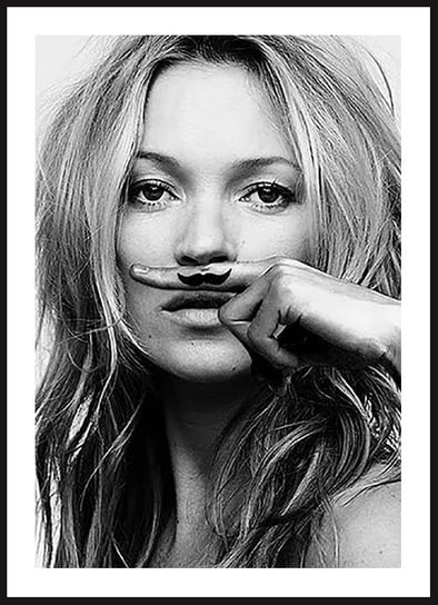 Poster Story, Plakat, Wąsik Kate Moss,  wymiary 70 x 100 cm posterstory.pl