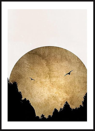 Poster Story, Plakat, Złoty Zachód Słońca, wymiary 42 x 60 cm posterstory.pl